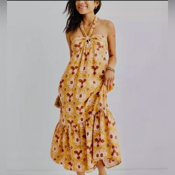 Aerie A-Line Halter Maxi Dress NWT - Picture 6 of 6